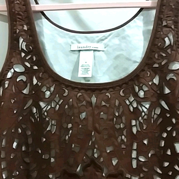 Laundry by Design 100% linen lace design sheath - Picture 7 of 8